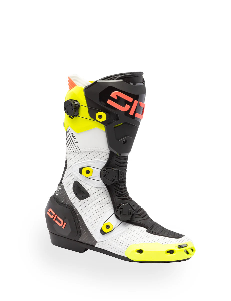 MAG-2 AIR MOTO BOOT (White/Black/Yellow) | SIDI