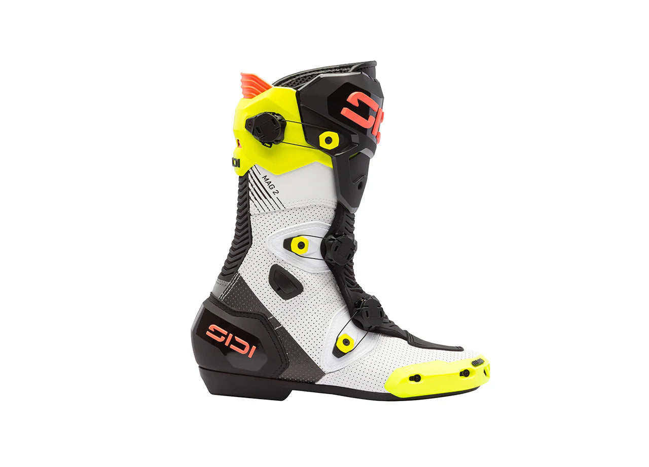 MAG-2 AIR MOTO BOOT (White/Black/Yellow) | SIDI