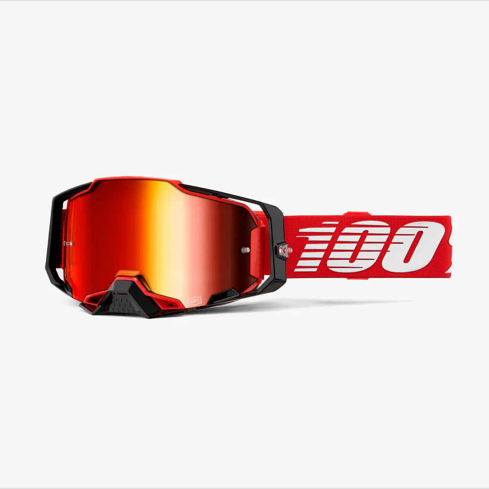 100% ARMEGA GOGGLE | RED - MIRROR RED LENS
