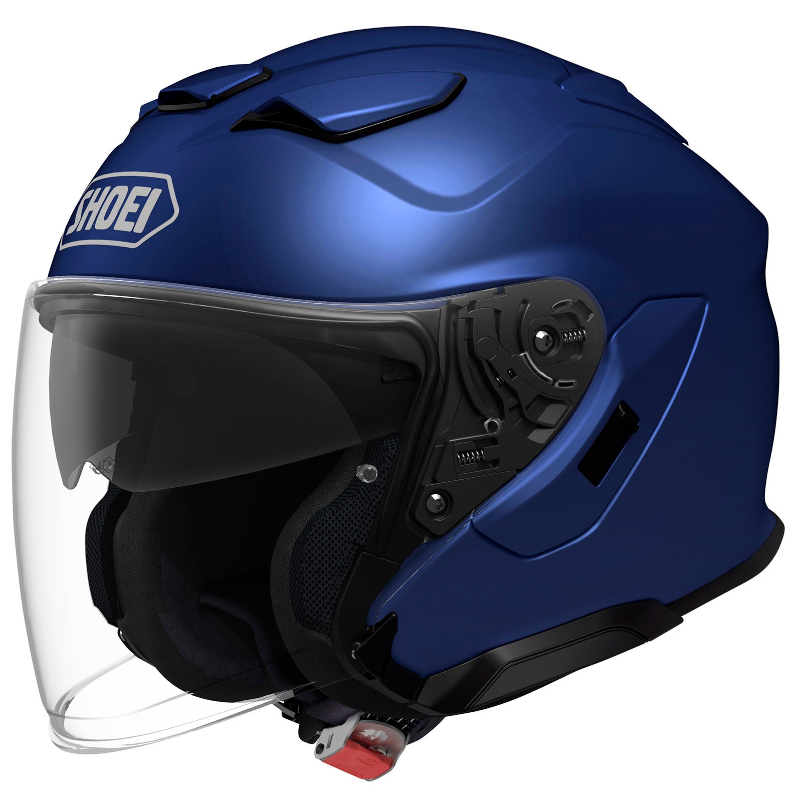 J-CRUISE 3 OPEN FACE HELMET (Matte Metallic Blue) | SHOEI, showcasing premium design and safety features.