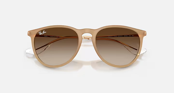 ERIKA RUBBER SUNGLASSES (BEIGE WITH BROWN LENS) | RAYBAN