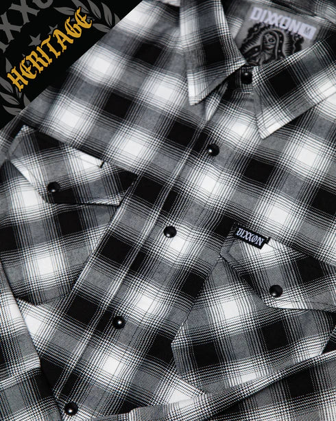 MEN'S CRENSHAW HERITAGE FLANNEL (Black/White) | DIXXON