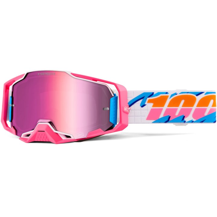 100% AMERGA HIPER GOGGLE ( LEFREAK-PINK MIRROR LENS)