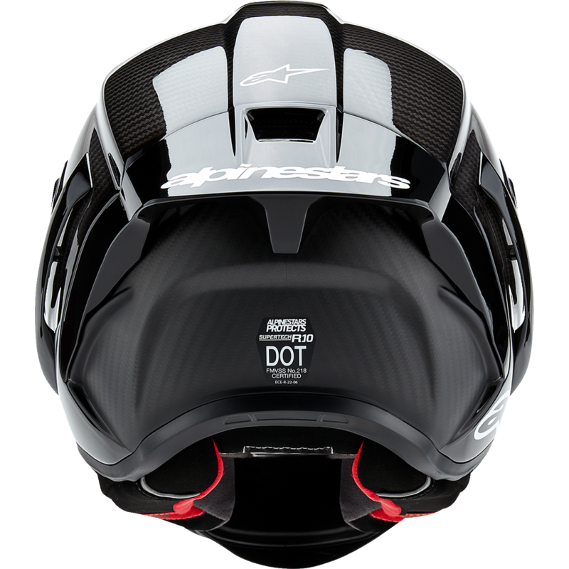 S-R10 SOLID CARBON HELMET (Glossy Black Carbon) | ALPINESTARS