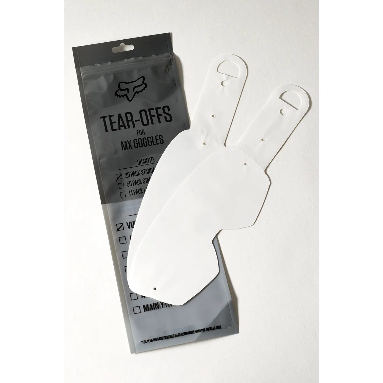 MAIN/AIRSPACE TEAR OFF 20 PACK (Clear) | Fox Racing