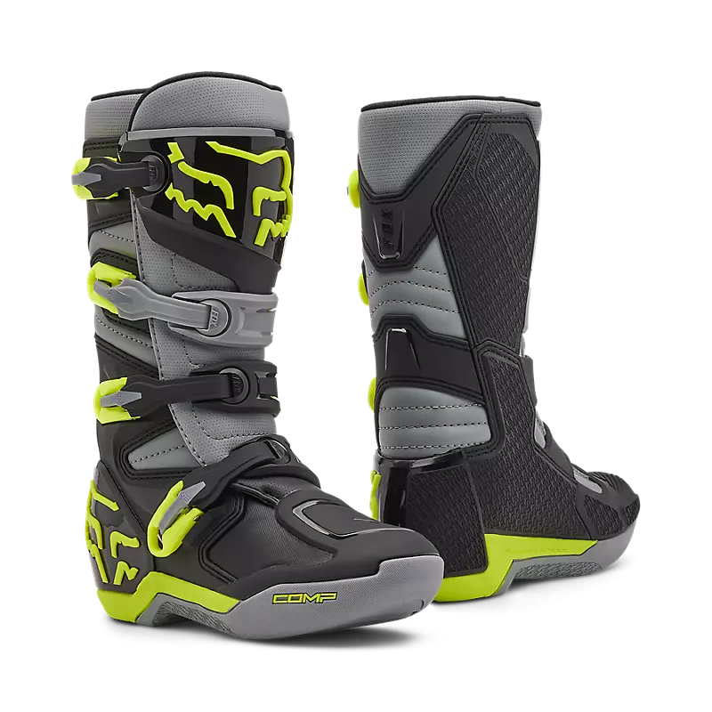 YOUTH COMP BOOT (Grey/Yellow) | Fox Racing