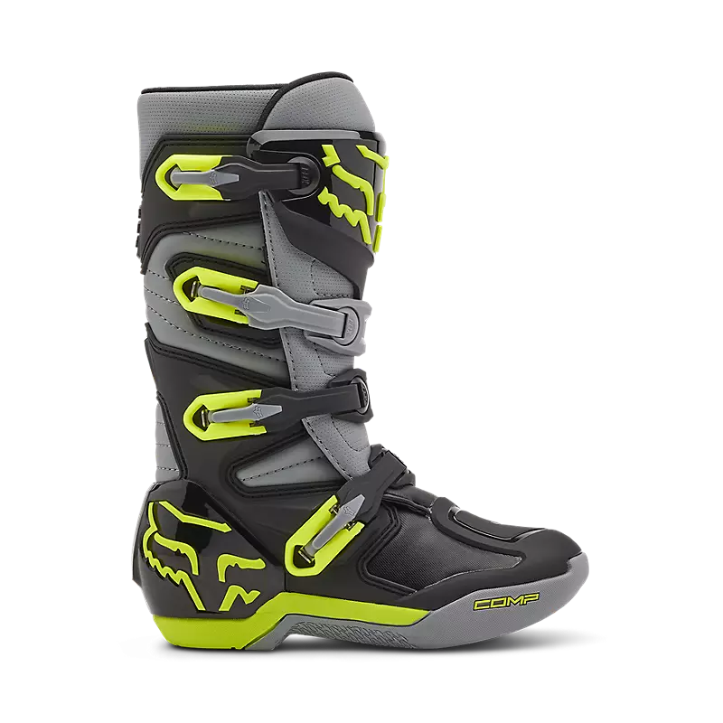 YOUTH COMP BOOT (Grey/Yellow) | Fox Racing