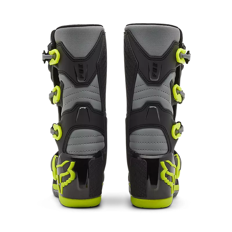 YOUTH COMP BOOT (Grey/Yellow) | Fox Racing