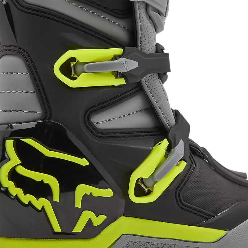 YOUTH COMP BOOT (Grey/Yellow) | Fox Racing