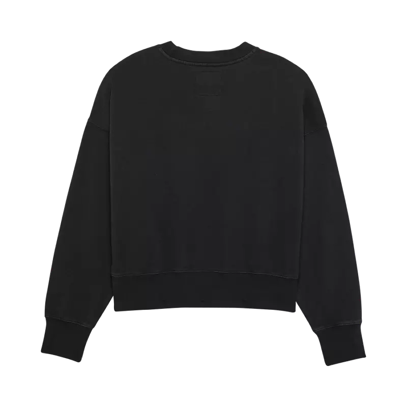 WOMEN'S WORDMARK OVERSIZED FLEECE CREW (Black) | Fox Racing