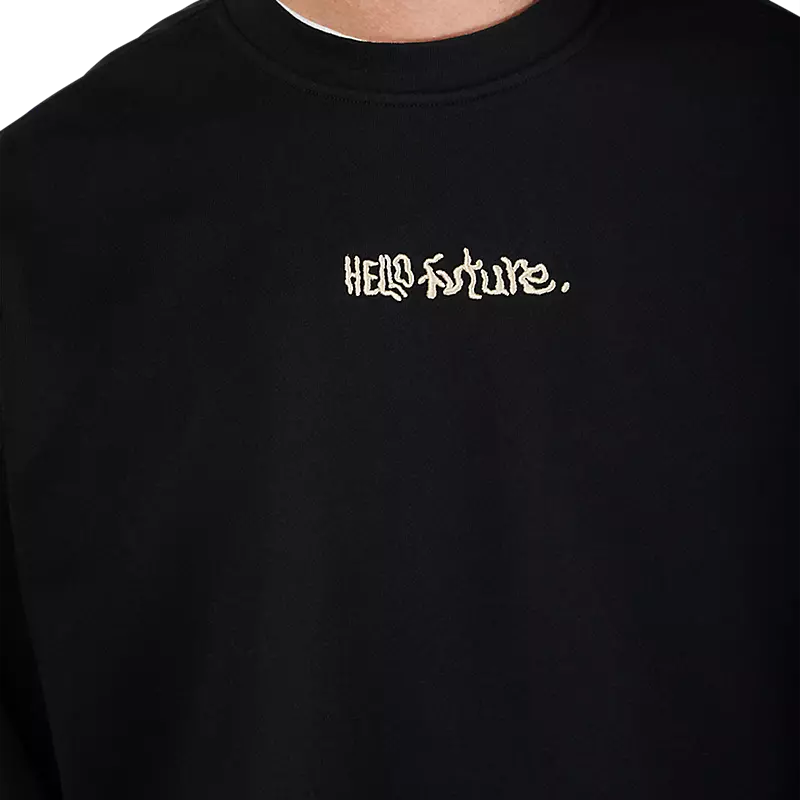 HELLO FUTURE OVERSIZED CREWNECK (Black) | Fox Racing
