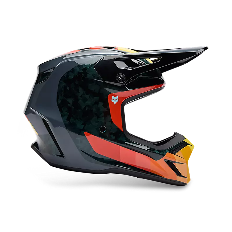 V3 RS GRID HELMET (Black/Orange) | Fox Racing