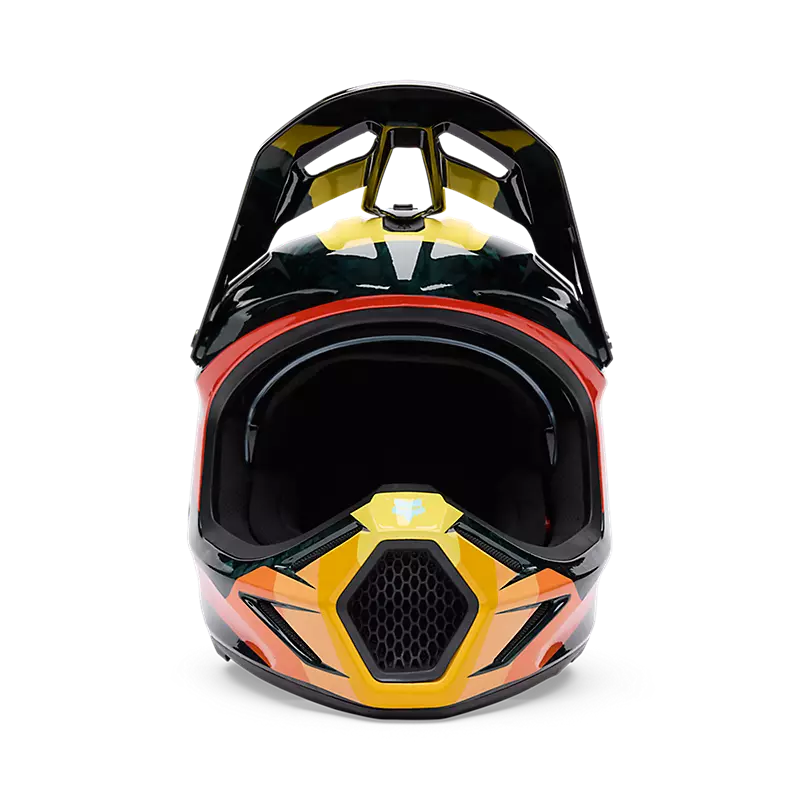 V3 RS GRID HELMET (Black/Orange) | Fox Racing