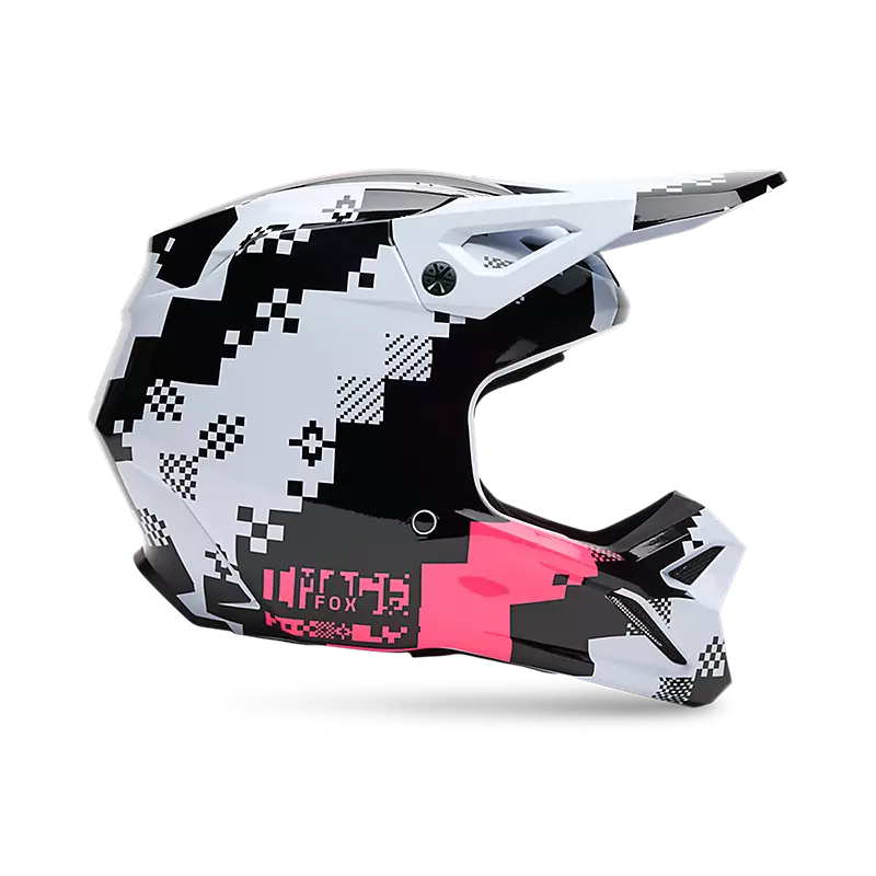 V1 DIGI IMAGE HELMET (Black/Pink) | Fox Racing