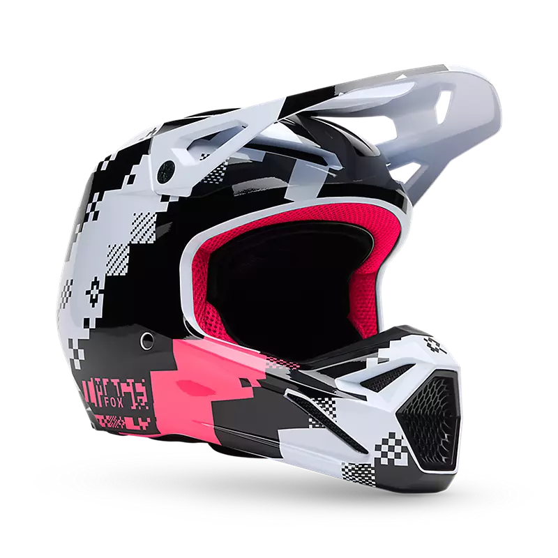 V1 DIGI IMAGE HELMET (Black/Pink) | Fox Racing