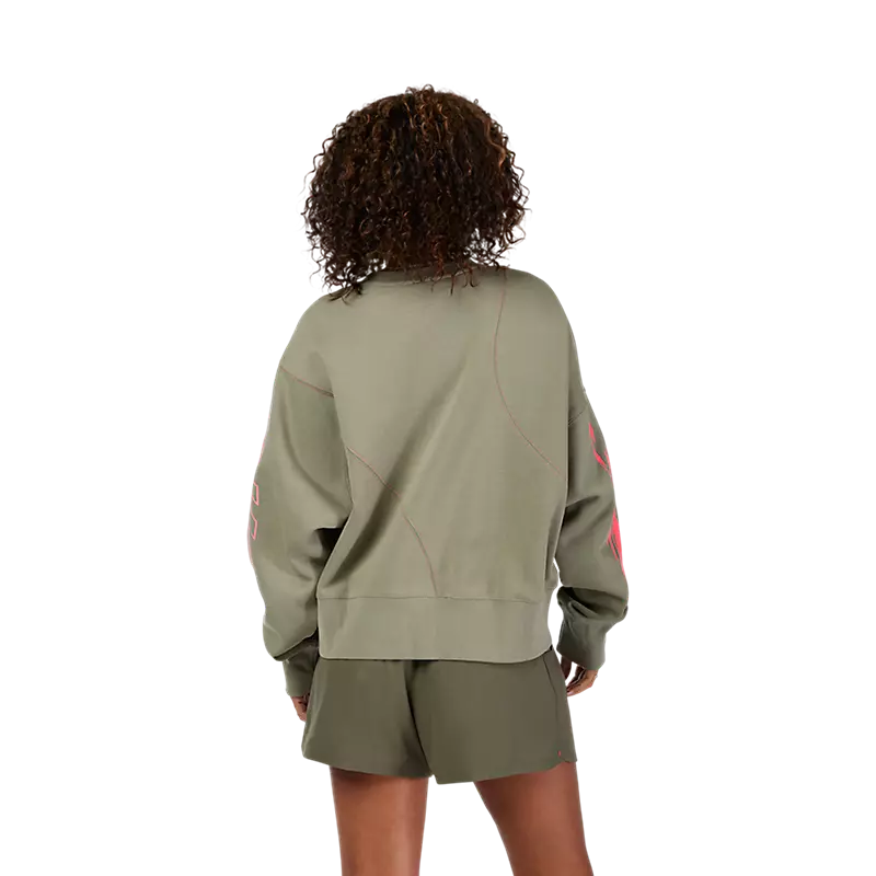 WOMEN'S ELEVATED OVERSIZED FLEECE CREW (Adobe) | Fox Racing