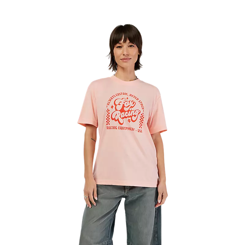 WOMEN'S NEVER STOCK SS TEE (Pale Pink) | Fox Racing