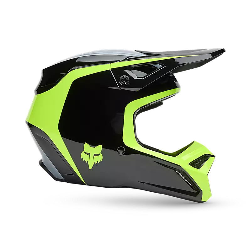 V1 FLOW HELMET (Black/Yellow) | Fox Racing