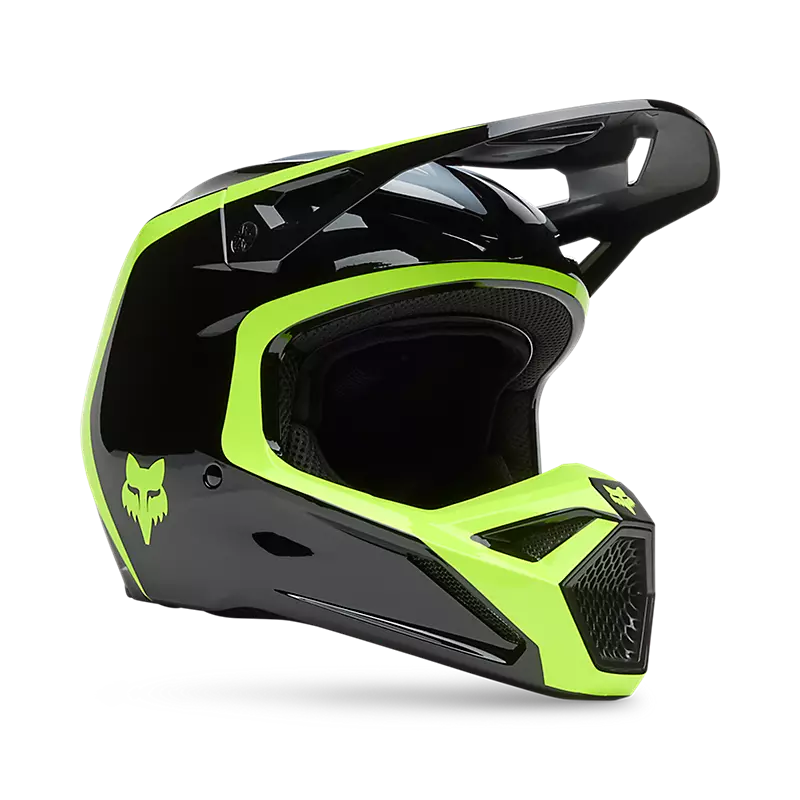 V1 FLOW HELMET (Black/Yellow) | Fox Racing