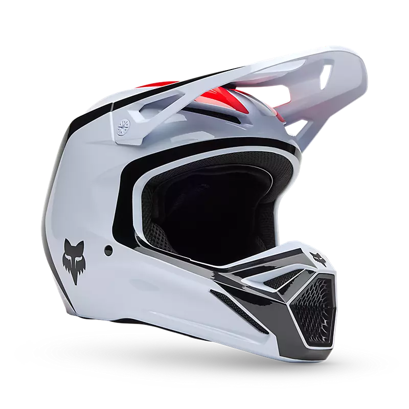V1 FLOW HELMET (White/Red) | Fox Racing