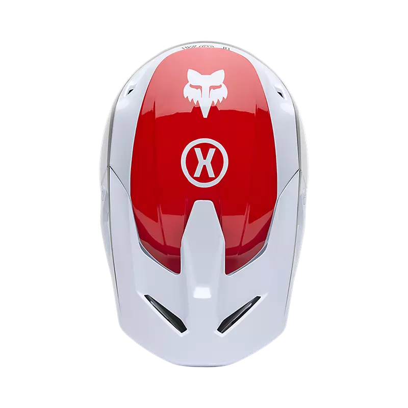 V1 FLOW HELMET (White/Red) | Fox Racing