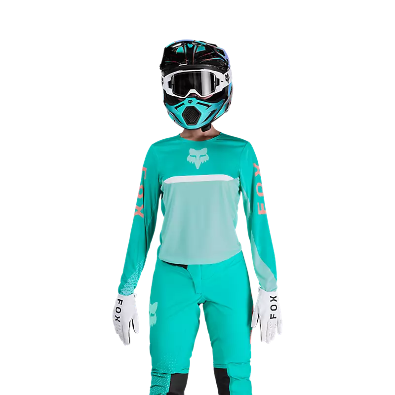 WOMEN'S FLEXAIR FRACTURE JERSEY (Aqua) | Fox Racing