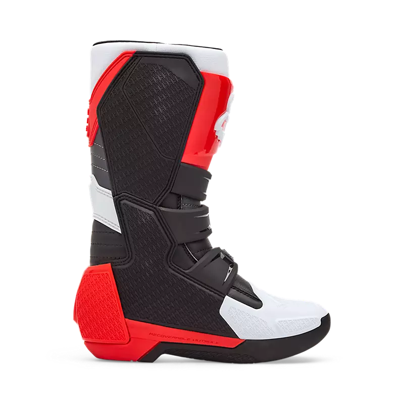 YOUTH COMP BOOT (White/Flo Red) | Fox Racing