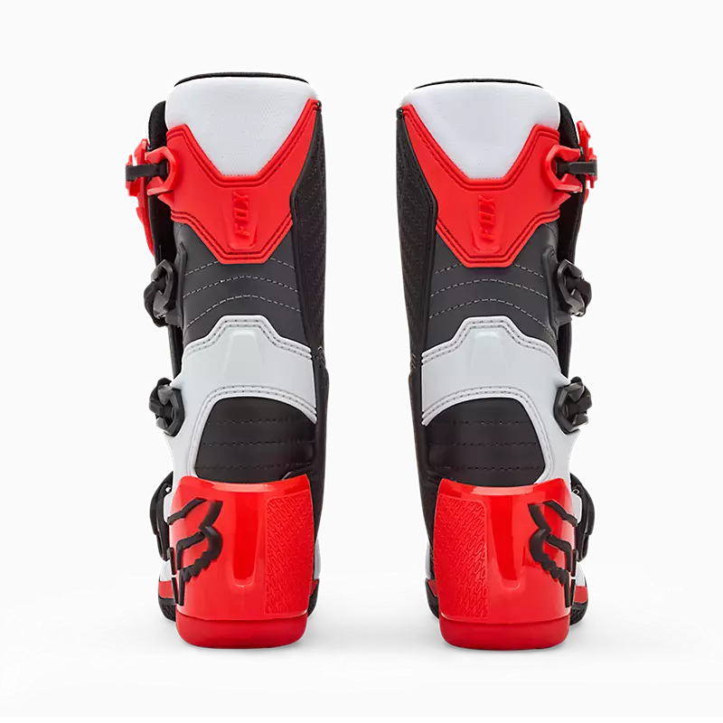 YOUTH COMP BOOT (White/Flo Red) | Fox Racing
