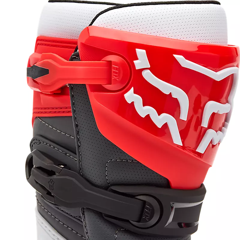 YOUTH COMP BOOT (White/Flo Red) | Fox Racing