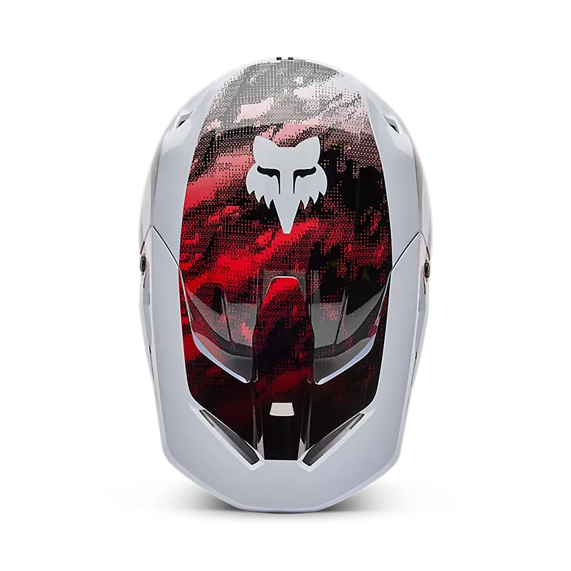 V1 KAIROS HELMET (White/Flo Red) | Fox Racing