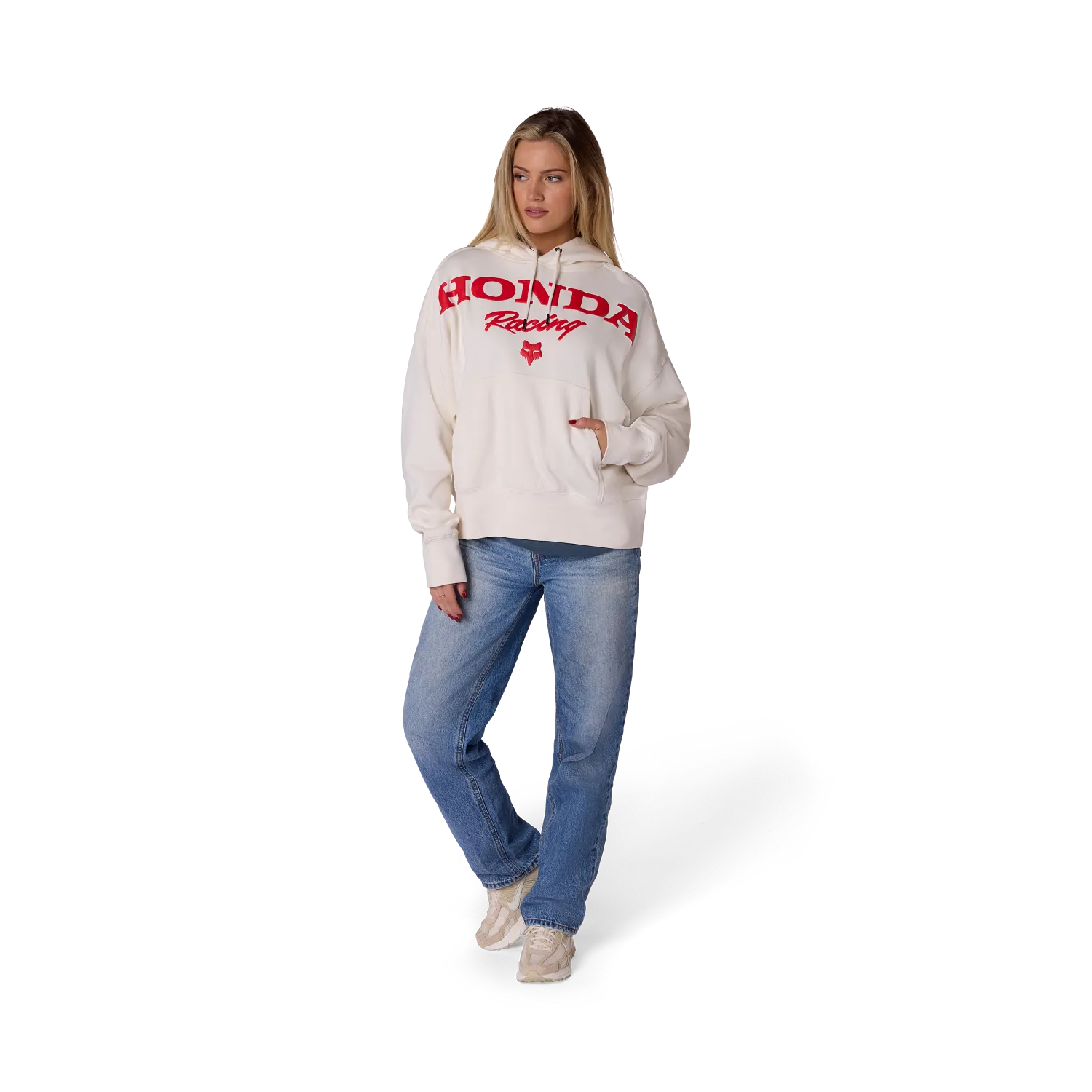 WOMEN'S HONDA FLEECE PULLOVER (Off White) | Fox Racing