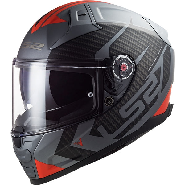CITATION 2 FULL FACE HELMET (Splitter Titanium/Red) | LS2