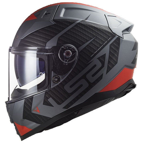 CITATION 2 FULL FACE HELMET (Splitter Titanium/Red) | LS2
