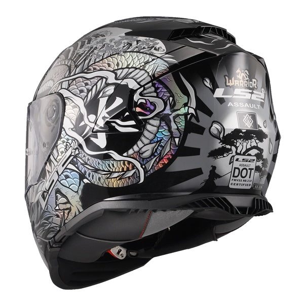 ASSAULT FULL FACE HELMET (Warrior-Silver/Black) | LS2