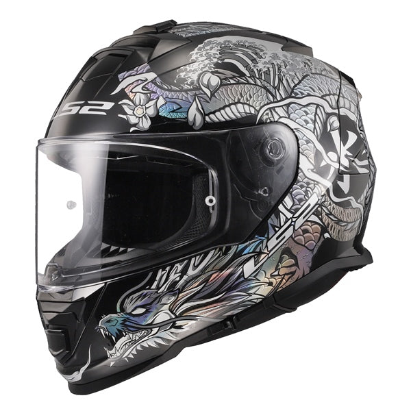 ASSAULT FULL FACE HELMET (Warrior-Silver/Black) | LS2