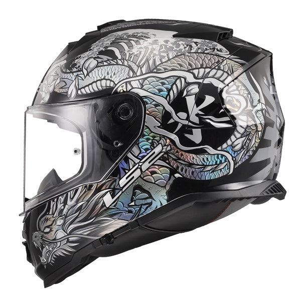 ASSAULT FULL FACE HELMET (Warrior-Silver/Black) | LS2