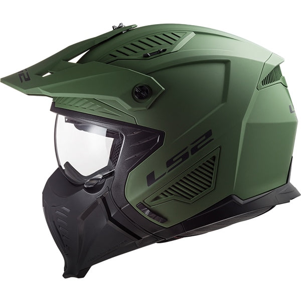 DRIFTER OPEN FACE HELMET (Matte Military Green) | LS2