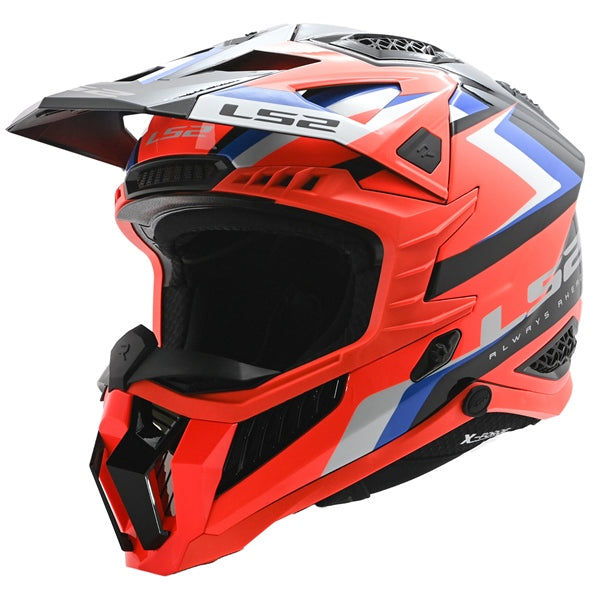 X-FORCE OFF ROAD HELMET (Black/Orange/Blue/White) | LS2