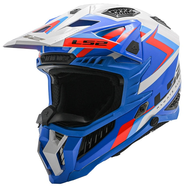 X-FORCE OFF ROAD HELMET (White/Blue/Red) | LS2