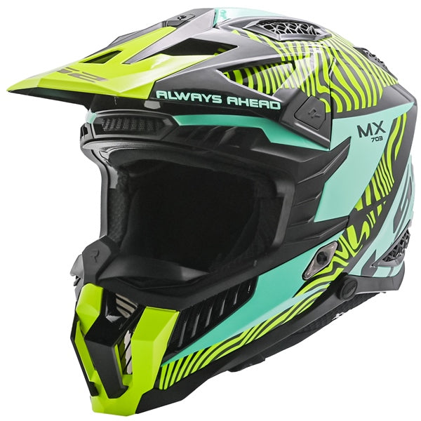 X-FORCE OFF ROAD HELMET (Black/Turq/Yellow) | LS2