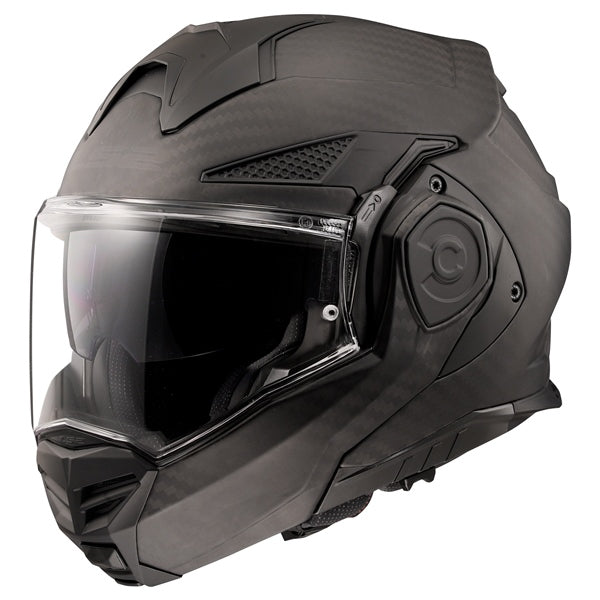 ADVANT X CARBON MODULAR HELMET (Solid Carbon) | LS2