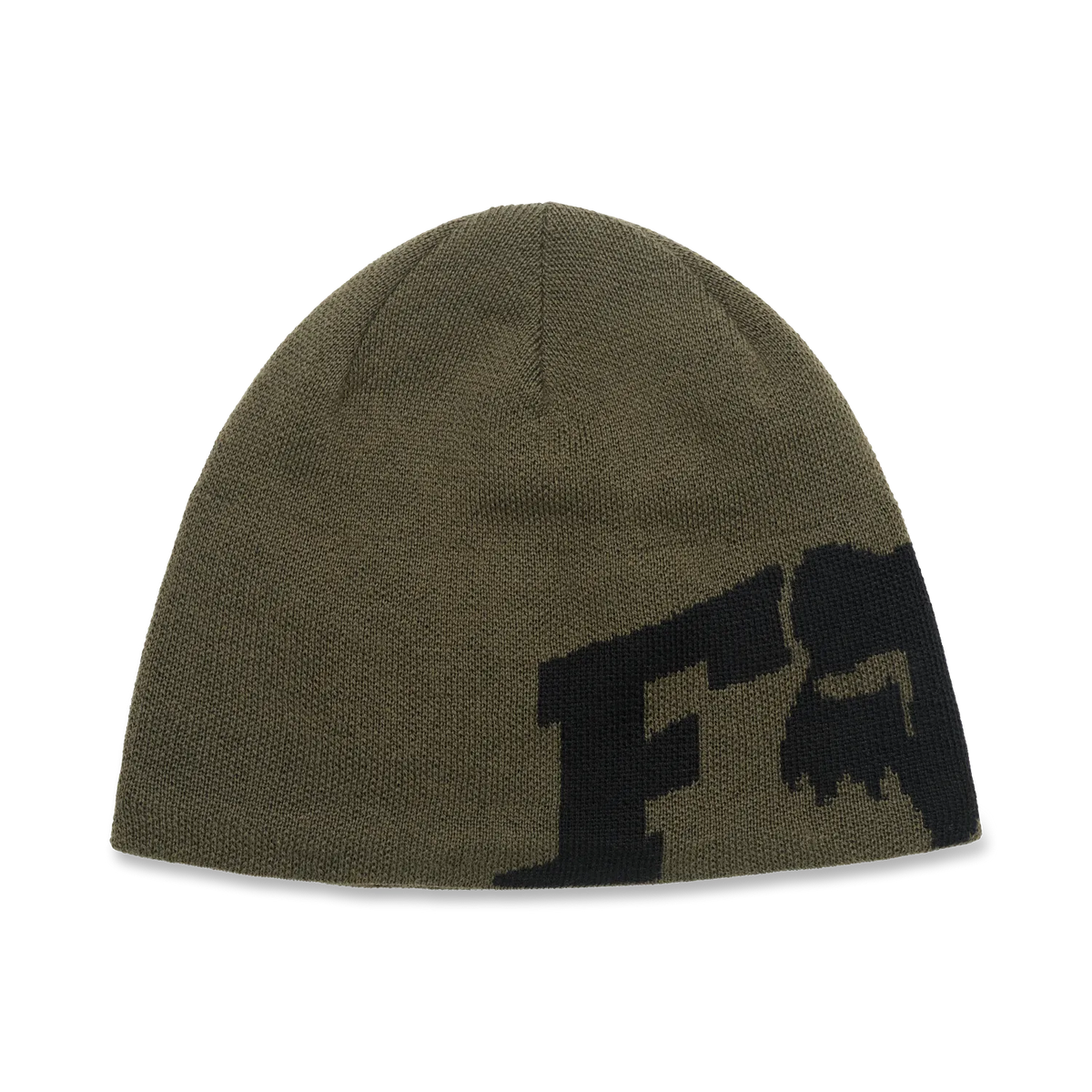 FOXHEAD X JACQUARD BEANIE (OLV GRN) | Fox Racing - Stylish green beanie with contrast Fox artwork.