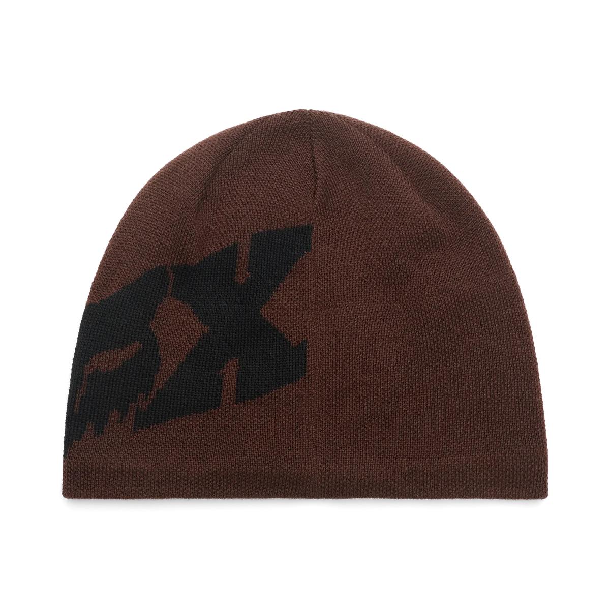 FOXHEAD X JACQUARD BEANIE (COF) | Fox Racing in brown with black contrast artwork.