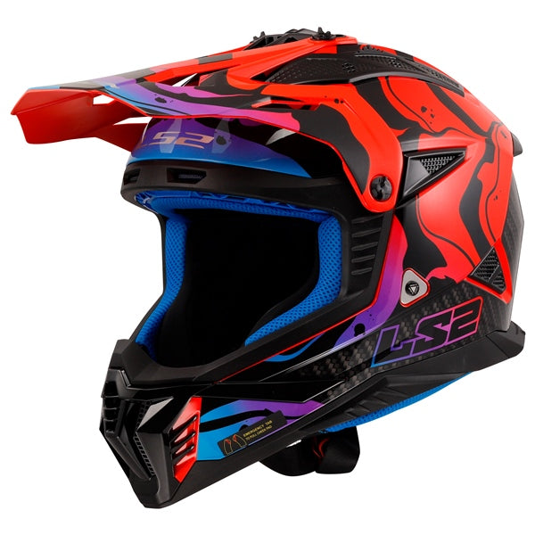 GATE 2 OFF ROAD HELMET (Red/Blue/Purple) | LS2
