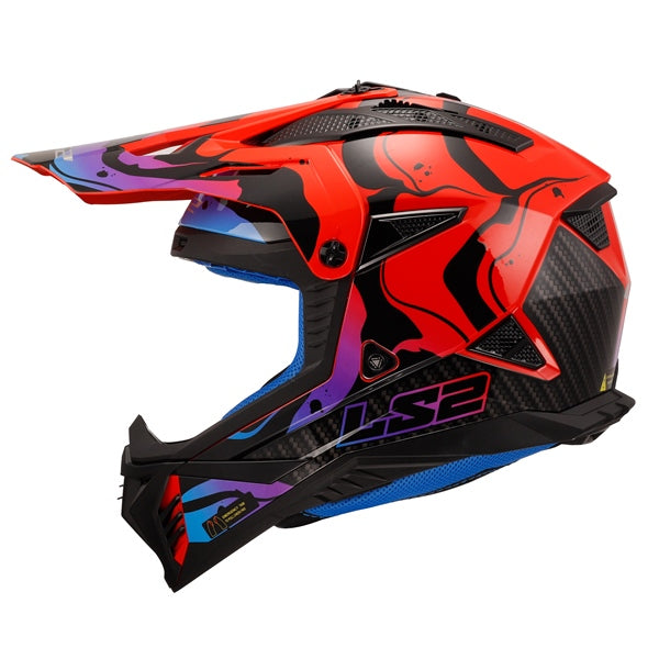 GATE 2 OFF ROAD HELMET (Red/Blue/Purple) | LS2