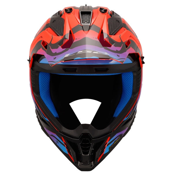 GATE 2 OFF ROAD HELMET (Red/Blue/Purple) | LS2