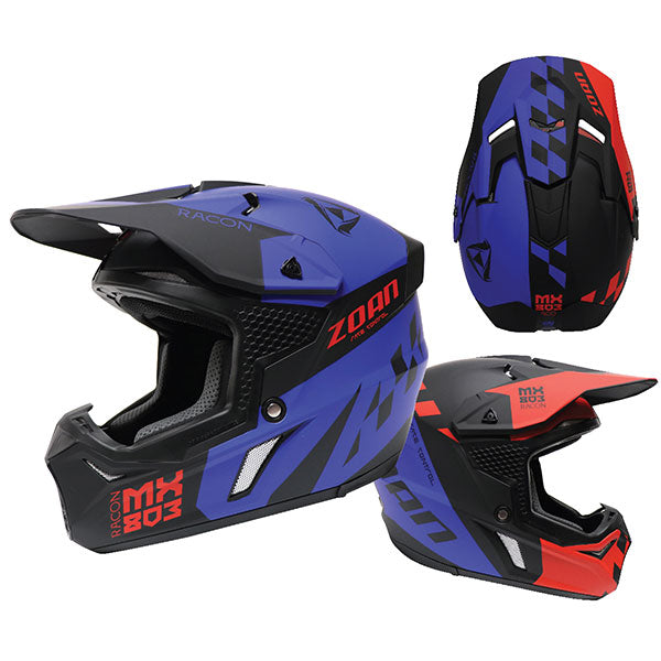 ADULT ZOAN WOLF MX HELMET (Racon Blue) | Gmax