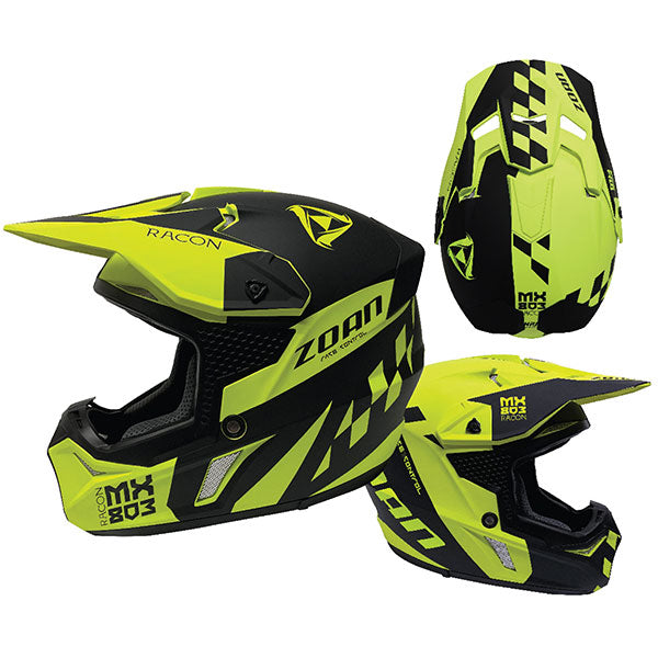 ADULT ZOAN WOLF MX HELMET (Racon Yellow) | Gmax