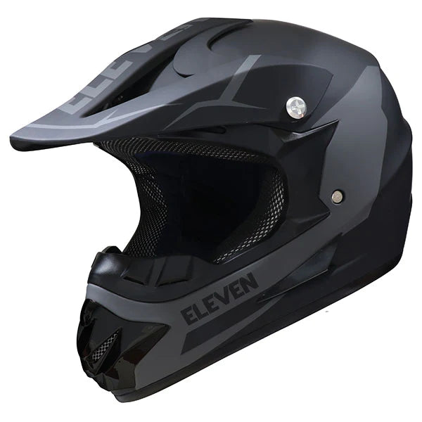 ADULT ELEVEN RAID MX HELMET (Black/Grey) | Gmax