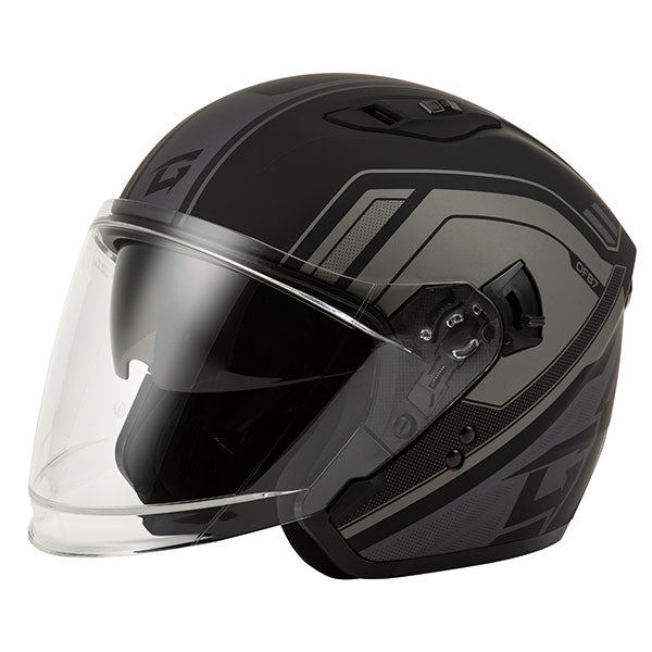 OF-87 DUKE OPEN FACE HELMET (Black/Silver) | GMAX